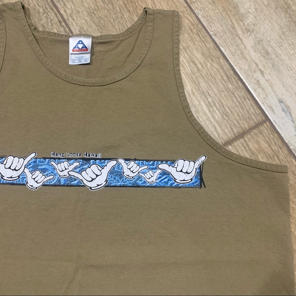 Vintage Hawaii hang loose tank top 100% cotton